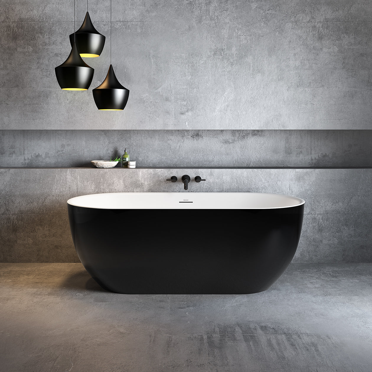 Maax Tosca 6732 Acrylic Freestanding Center Drain Bathtub