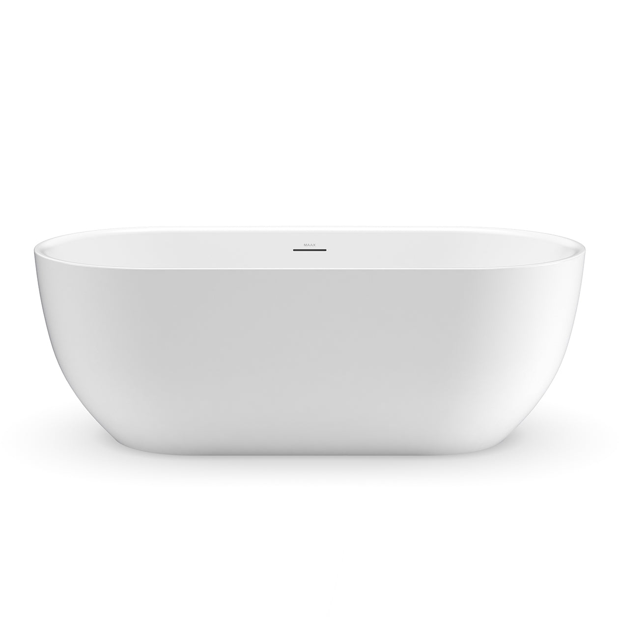 Maax Tosca Matte 6732 Acrylic Freestanding Center Drain Bathtub in Matte White