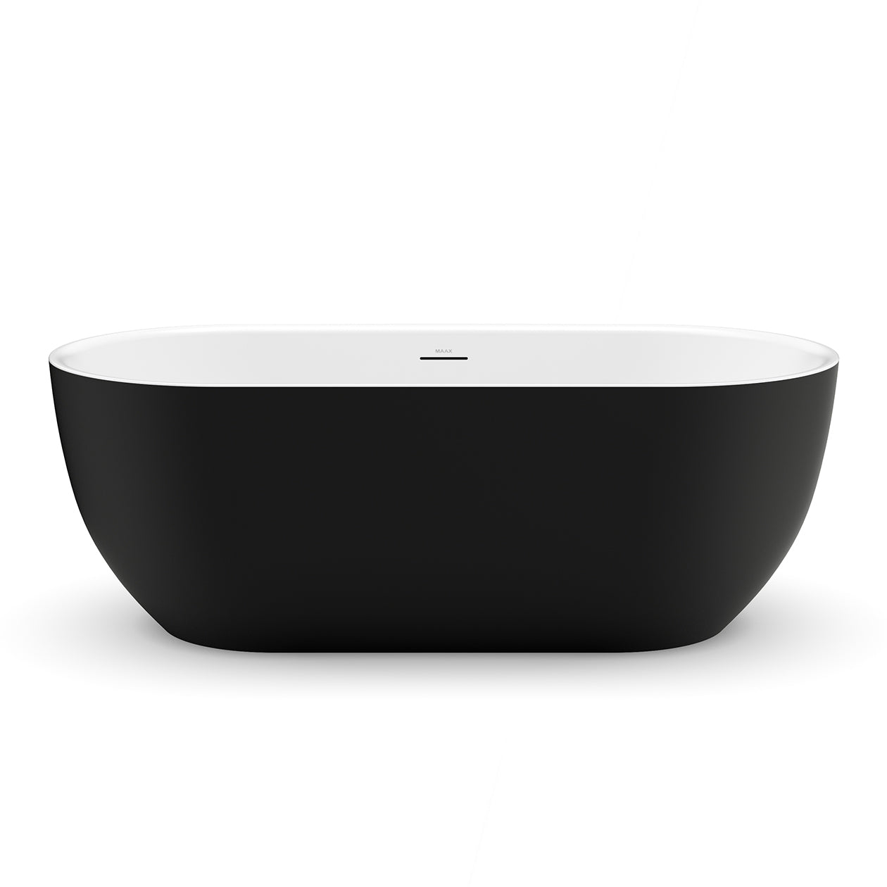 Maax Tosca Matte 6732 Acrylic Freestanding Center Drain Bathtub in Matte White