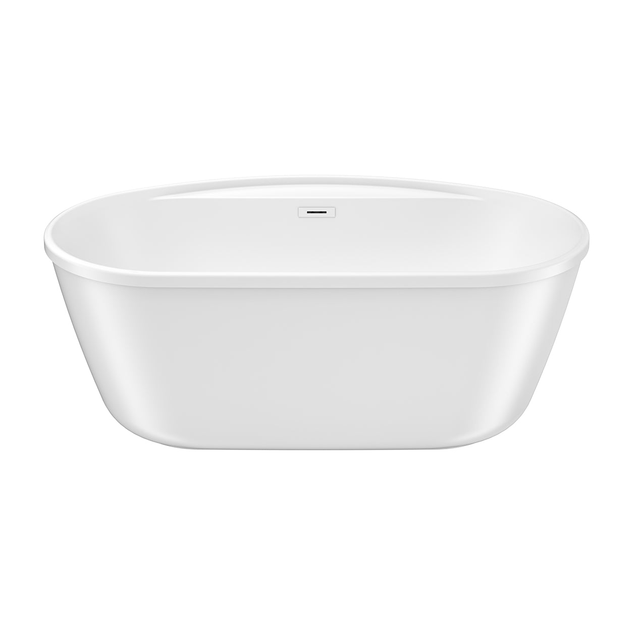 Maax Eldora 5832 AcrylX Freestanding Center Drain Bathtub with White Skirt