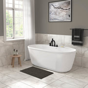 Maax Eldora 5832 AcrylX Freestanding Center Drain Bathtub with White Skirt