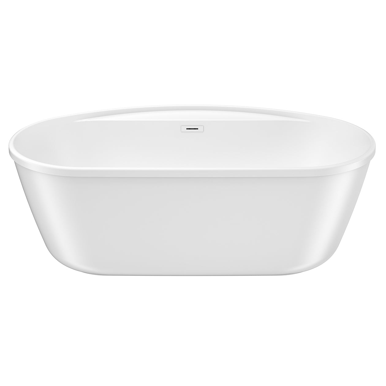 Maax Eldora 6434 AcrylX Freestanding Center Drain Bathtub with White Skirt