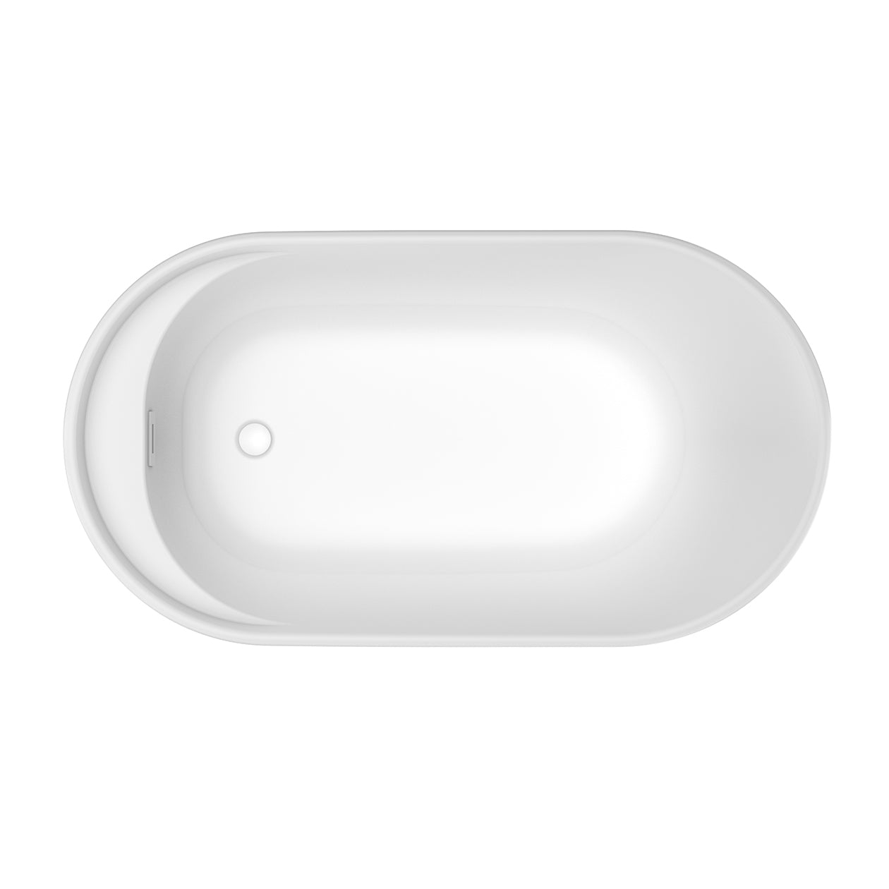 Maax Finlay 58 x 32 AcrylX Freestanding End Drain Bathtub with White Skirt