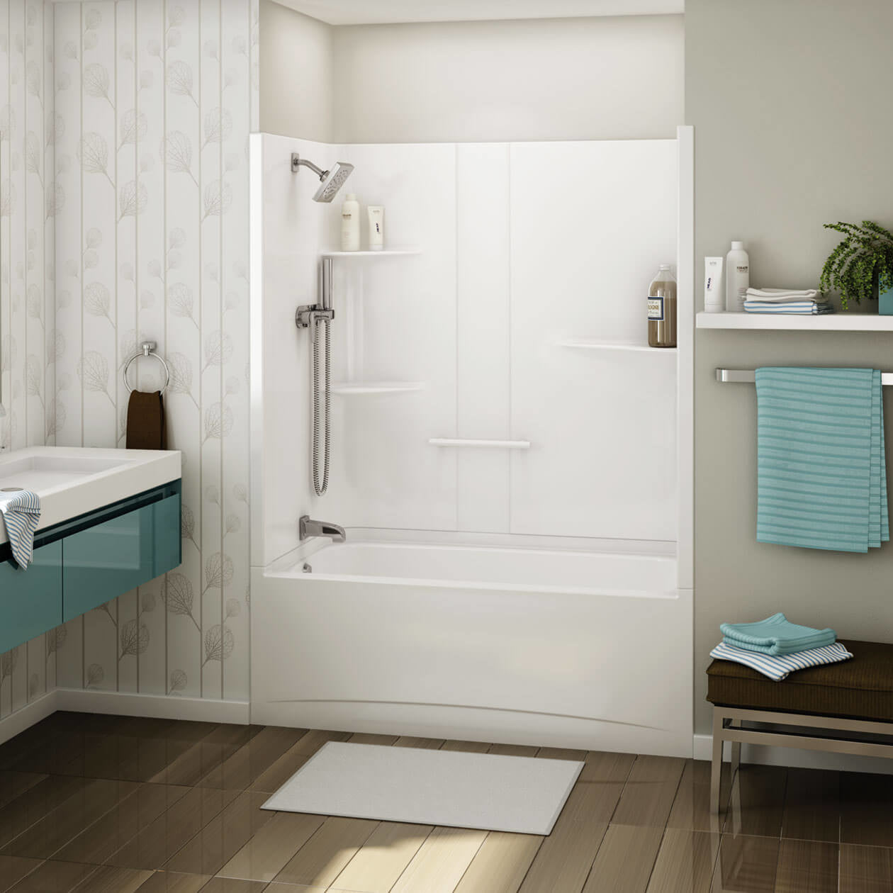 Maax ALLIA TS-6032 Acrylic Alcove Two-Piece Tub Shower 107001S