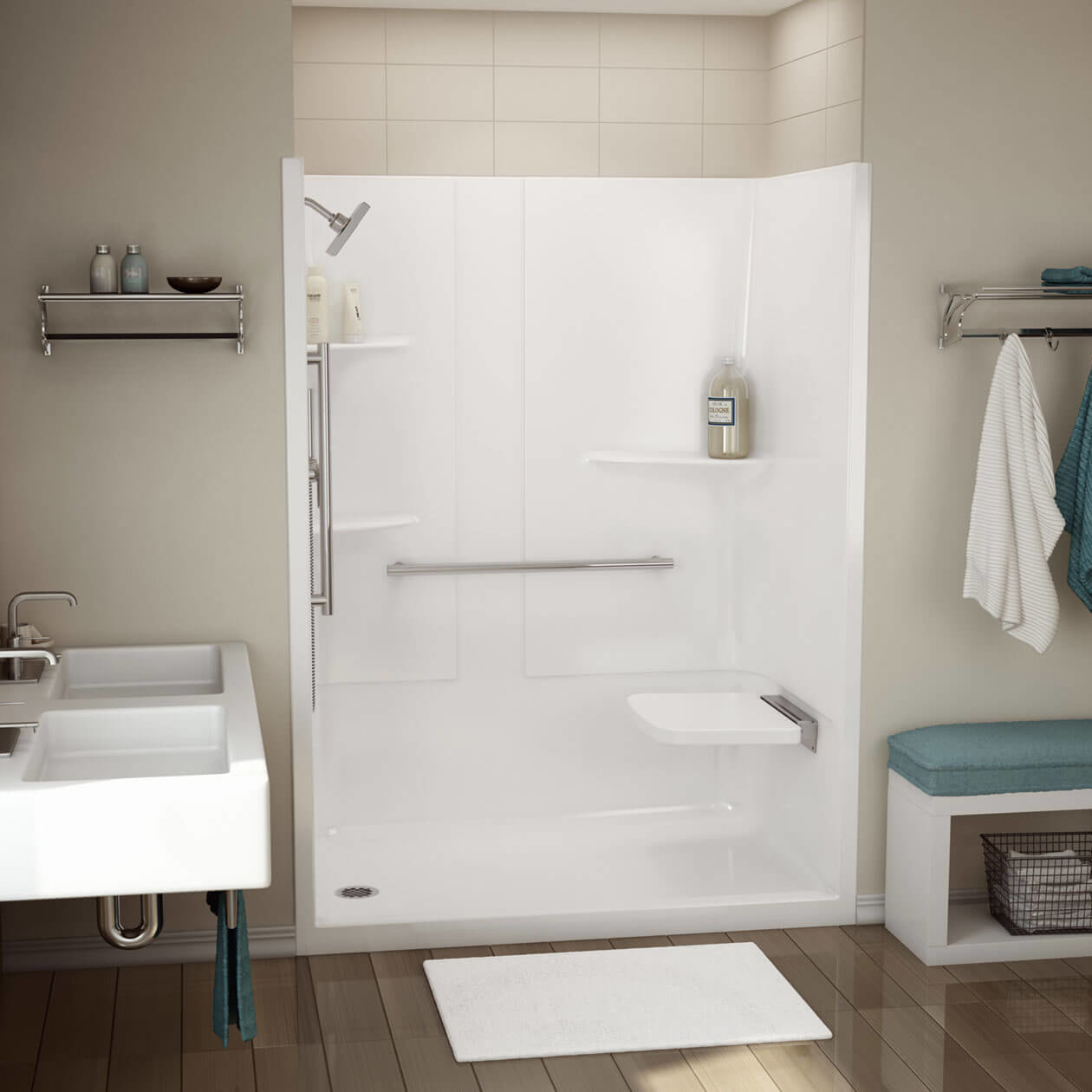 Maax Allia SH-6034 Acrylic Alcove One-Piece Shower