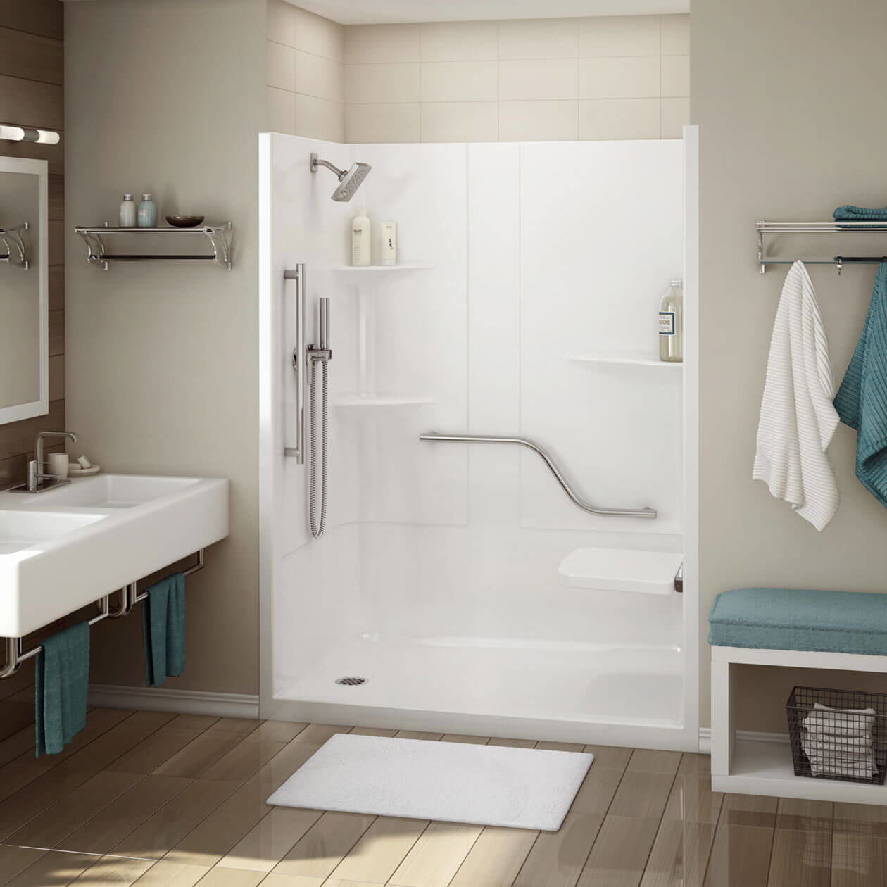 Maax Allia SH-6034 Acrylic Alcove One-Piece Shower