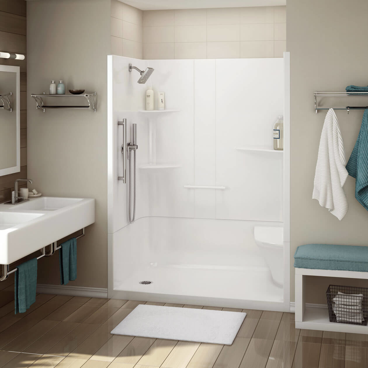 Maax Allia SH-6034 Acrylic Alcove Two-Piece Shower