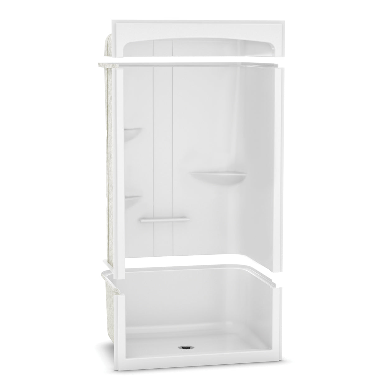 Maax Allia SHR-4834 Acrylic Alcove Center Drain Three-Piece Shower
