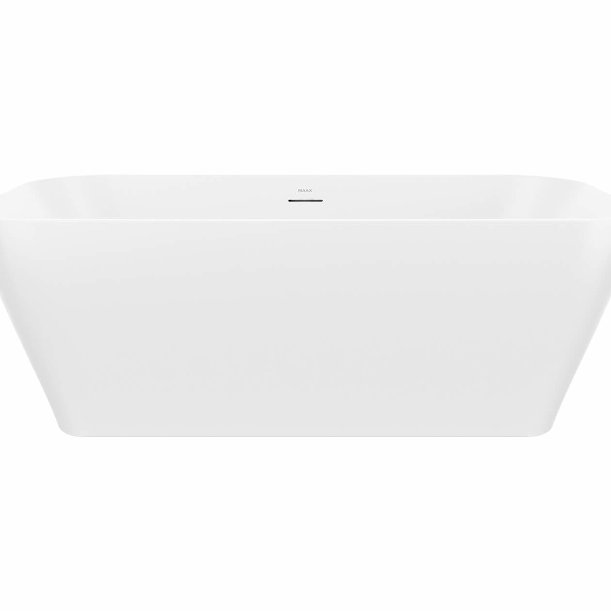 Maax Renata 67 x 32 Acrylic Freestanding Center Drain Bathtub in Matte White with Matte White Skirt