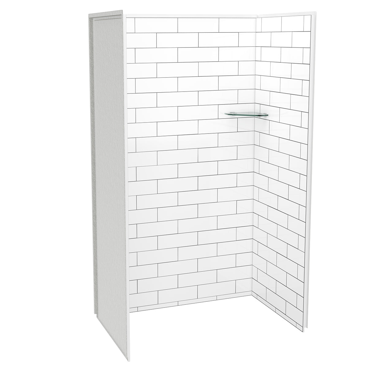 Maax Utile 4836 Composite Direct-to-Stud Three-Piece Alcove Shower Wall Kit
