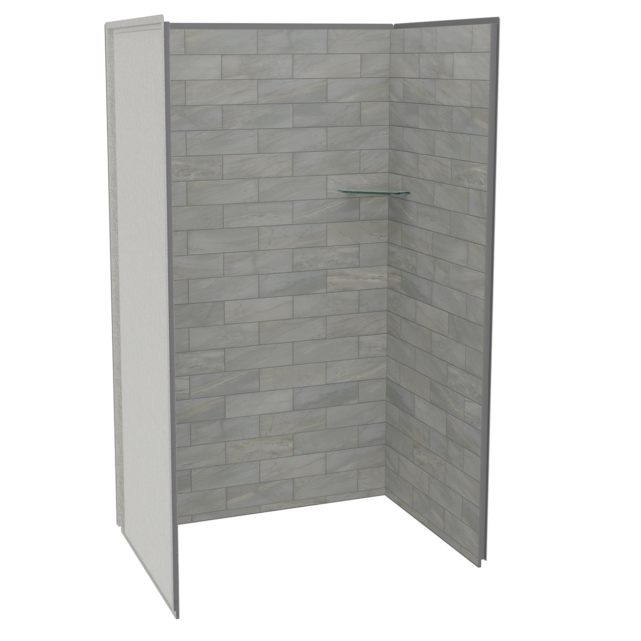 Maax Utile 4836 Composite Direct-to-Stud Three-Piece Alcove Shower Wall Kit