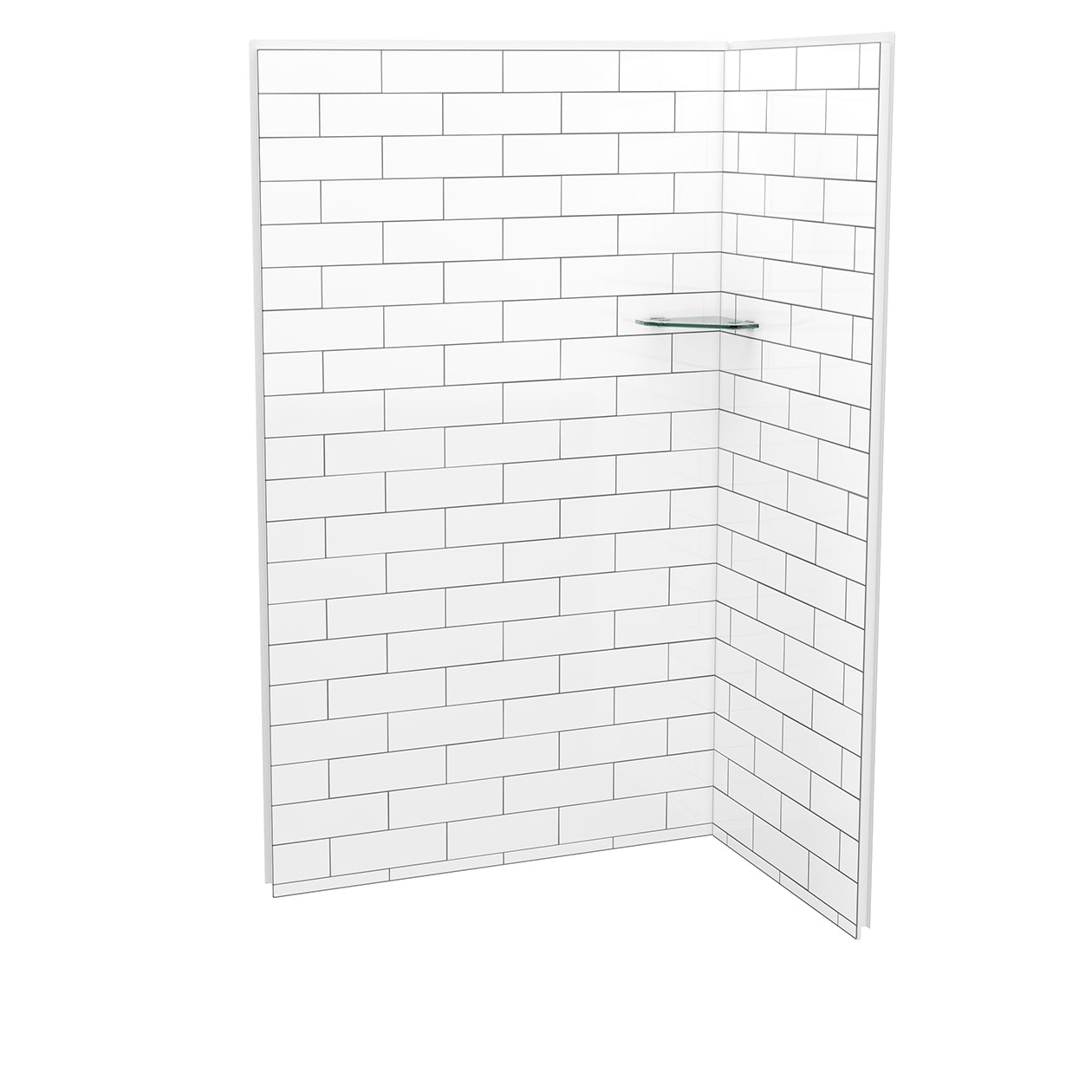 Maax Utile 4832 Composite Direct-to-Stud Two-Piece Corner Shower Wall Kit
