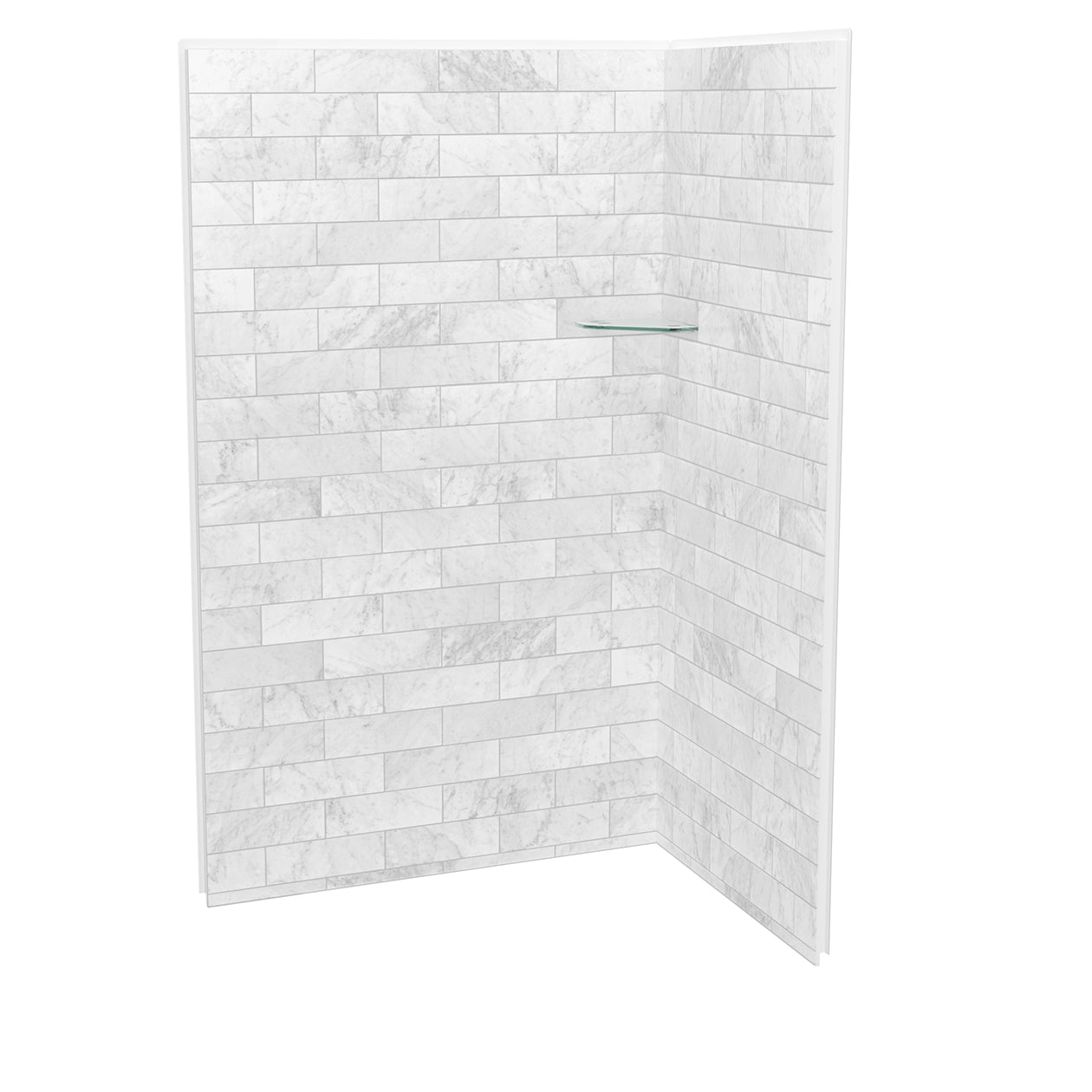 Maax Utile 4832 Composite Direct-to-Stud Two-Piece Corner Shower Wall Kit