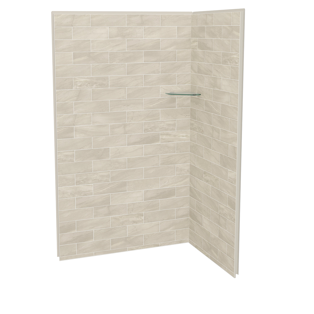 Maax Utile 4836 Composite Direct-to-Stud Two-Piece Corner Shower Wall Kit