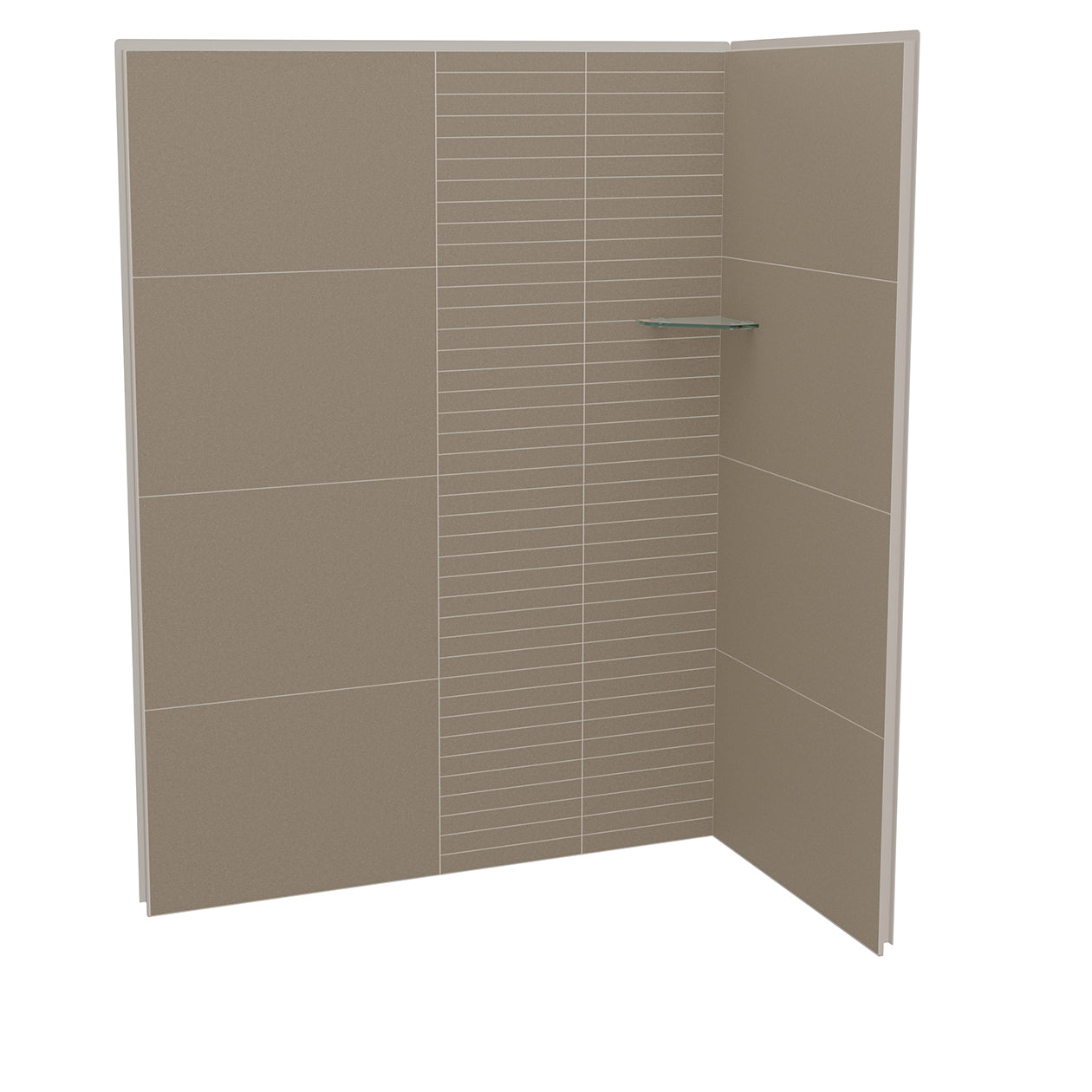 Maax Utile 6032 Composite Direct-to-Stud Two-Piece Corner Shower Wall Kit