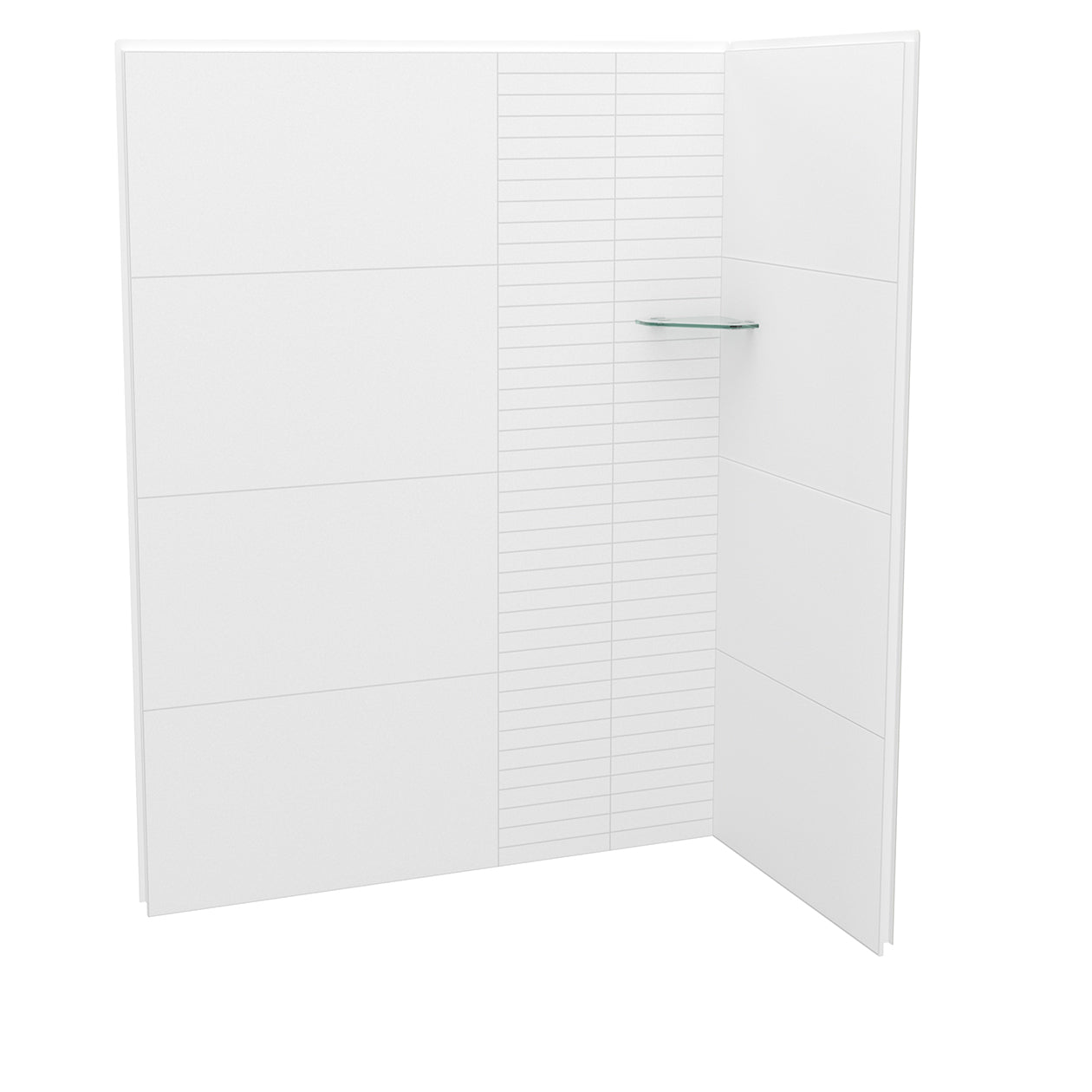 Maax Utile 6032 Composite Direct-to-Stud Two-Piece Corner Shower Wall Kit