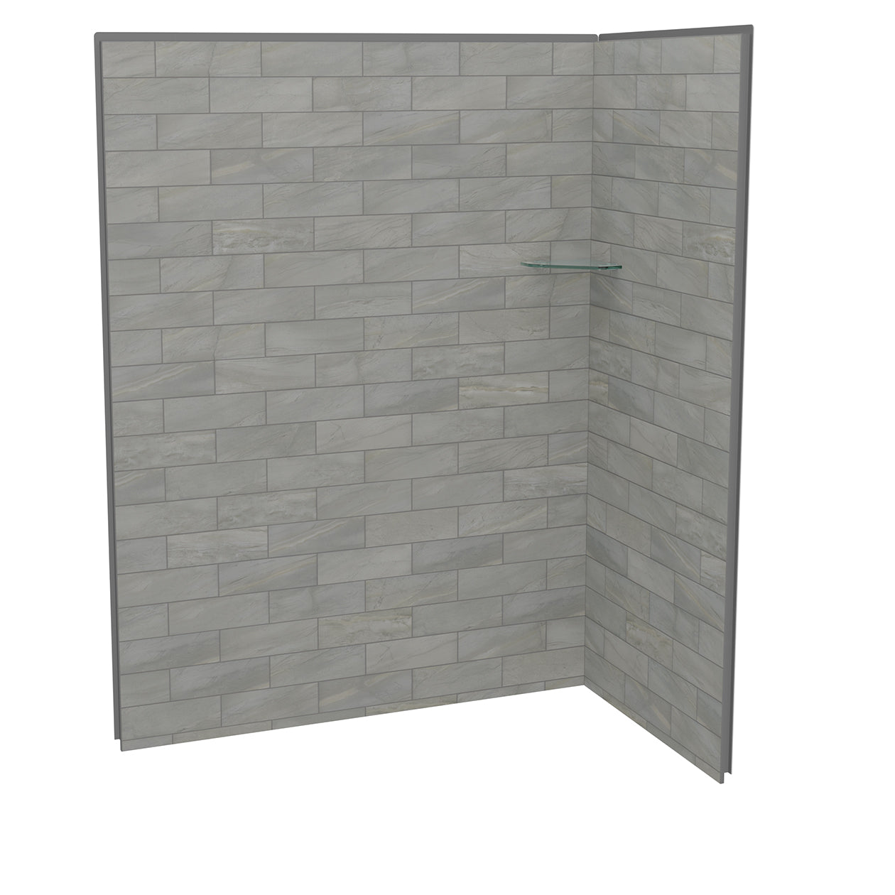 Maax Utile 6032 Composite Direct-to-Stud Two-Piece Corner Shower Wall Kit
