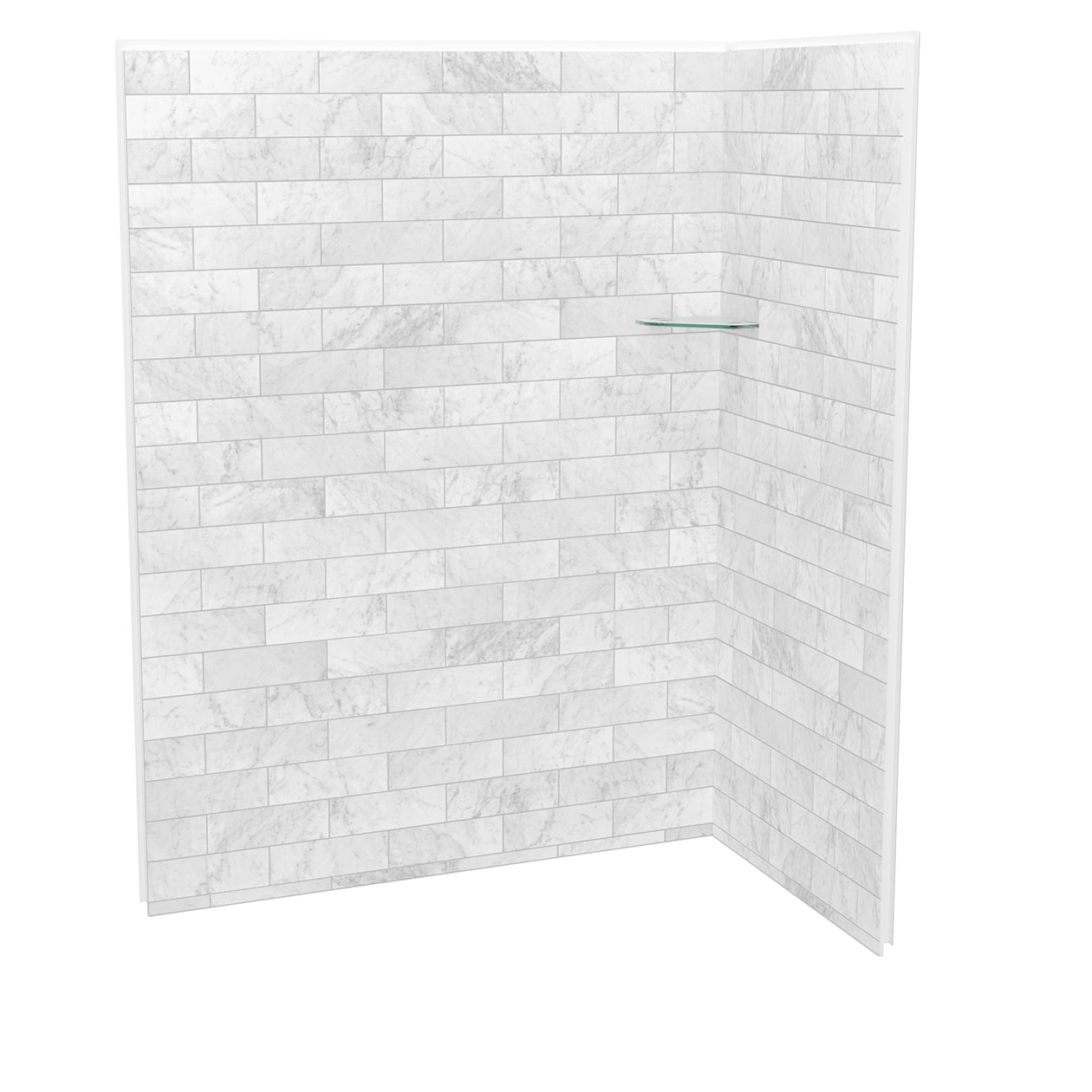 Maax Utile 6036 Composite Direct-to-Stud Two-Piece Corner Shower Wall Kit