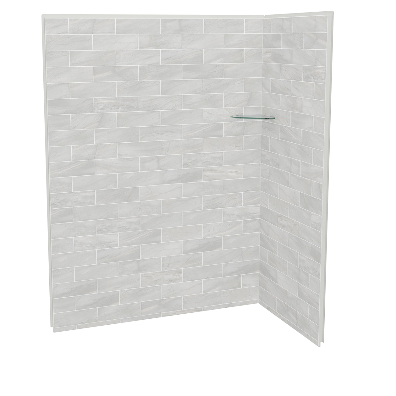 Maax Utile 6036 Composite Direct-to-Stud Two-Piece Corner Shower Wall Kit
