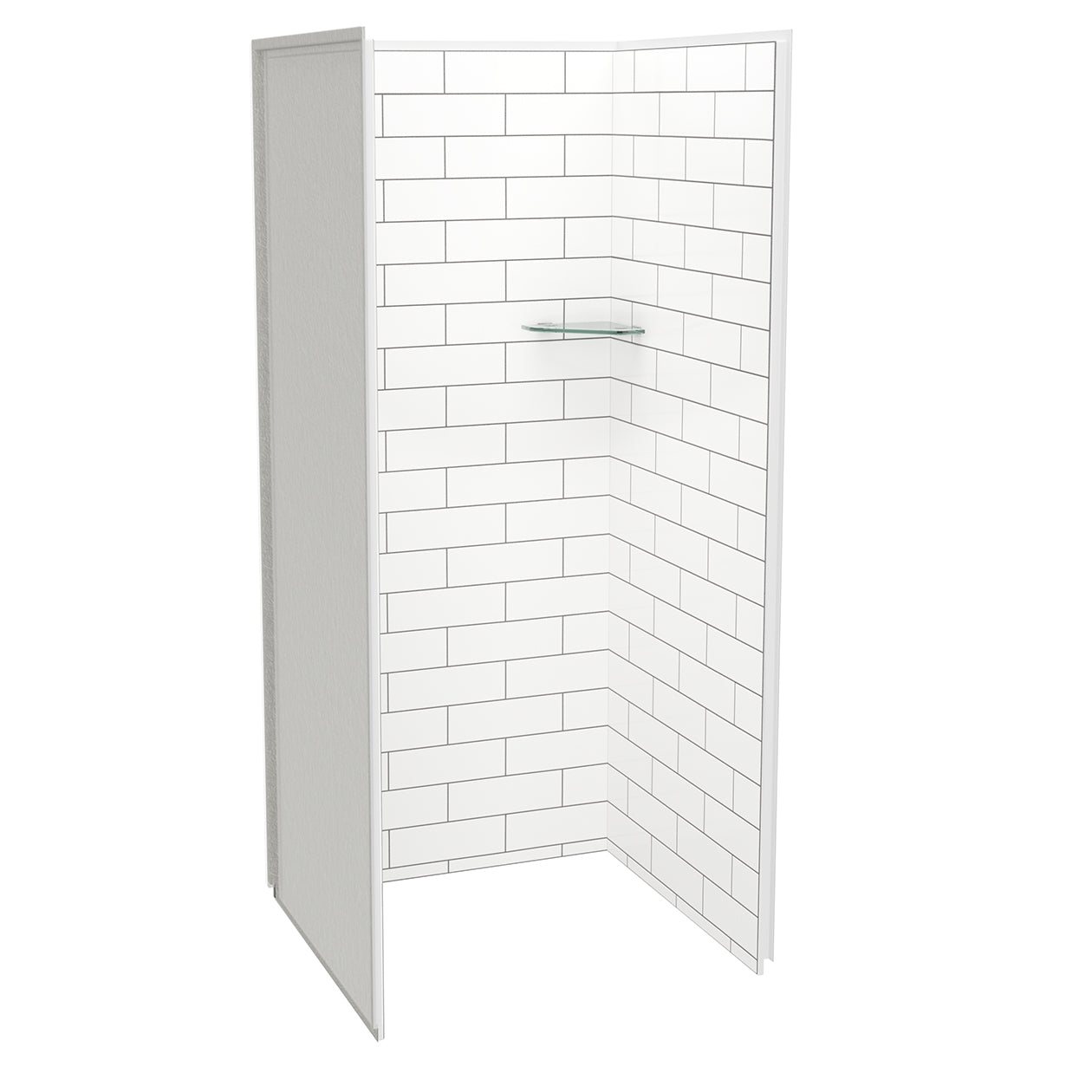 Maax Utile 3636 Composite Direct-to-Stud Three-Piece Alcove Shower Wall Kit