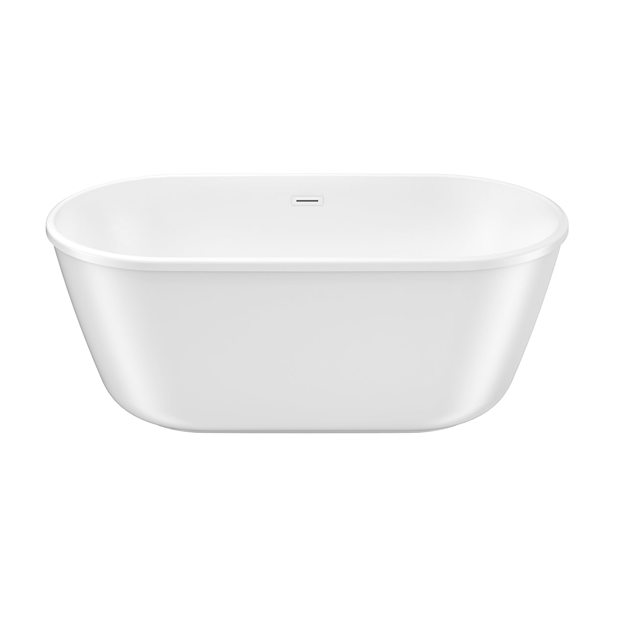Maax Golan 5829 AcrylX Freestanding Center Drain Bathtub with White Skirt