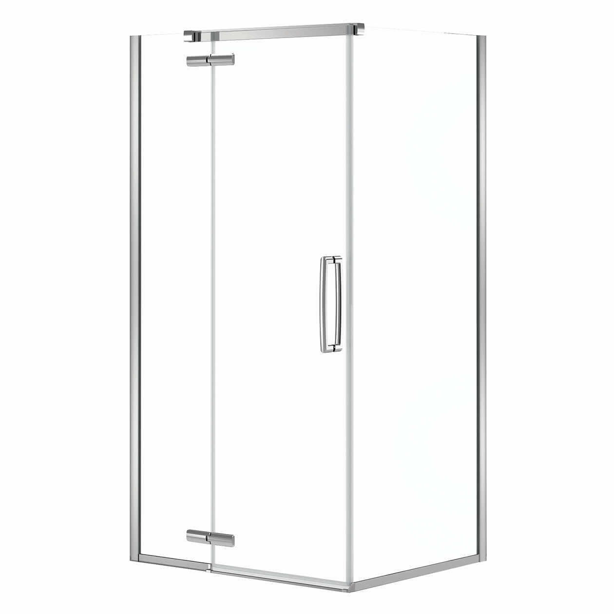 Maax Link Curve Rectangular 42 x 34 x 75 in. 8mm Pivot Shower Door for Corner Installation with Clear glass
