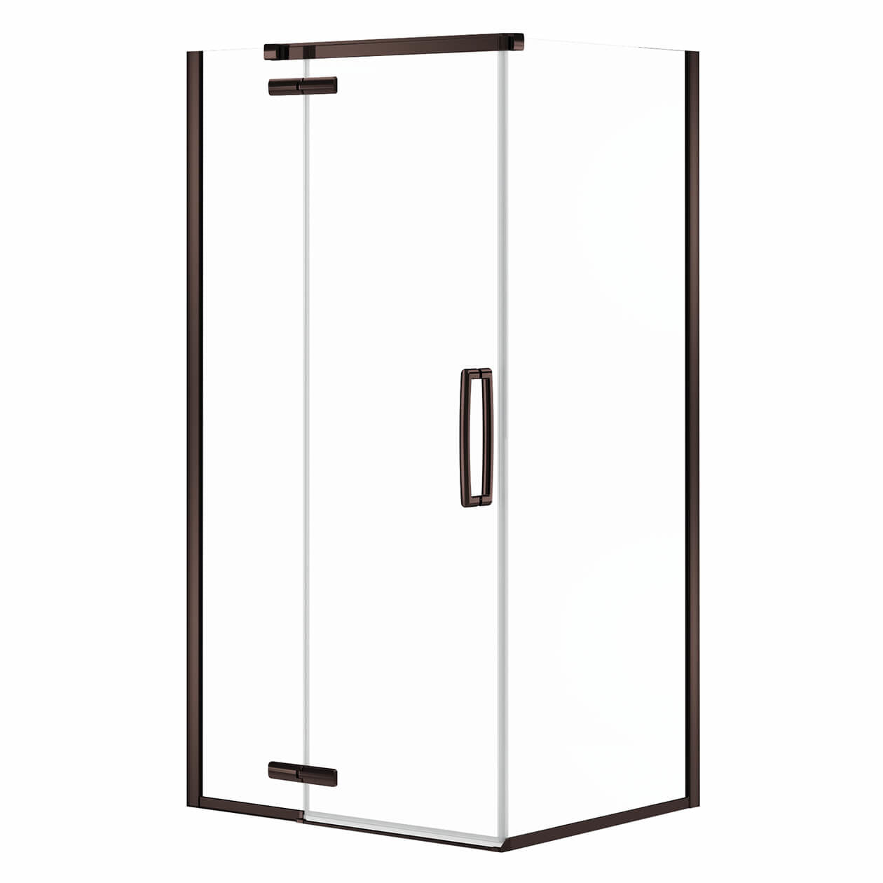 Maax Link Curve Rectangular 42 x 34 x 75 in. 8mm Pivot Shower Door for Corner Installation with Clear glass