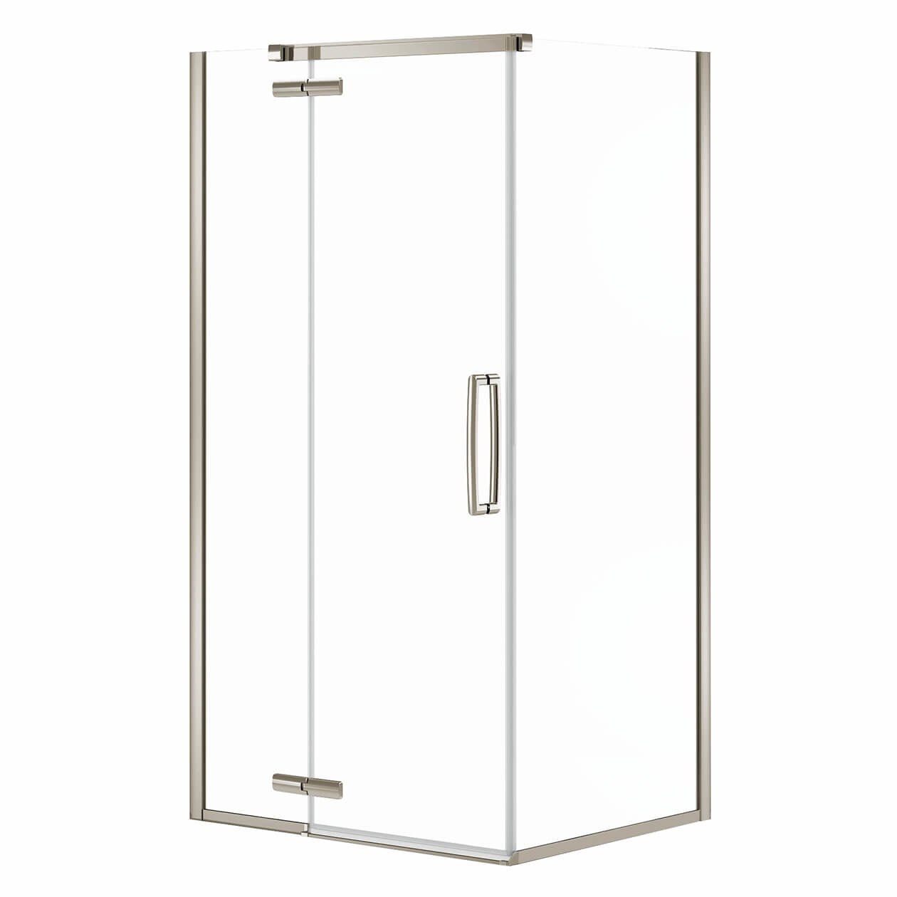 Maax Link Curve Rectangular 42 x 34 x 75 in. 8mm Pivot Shower Door for Corner Installation with Clear glass