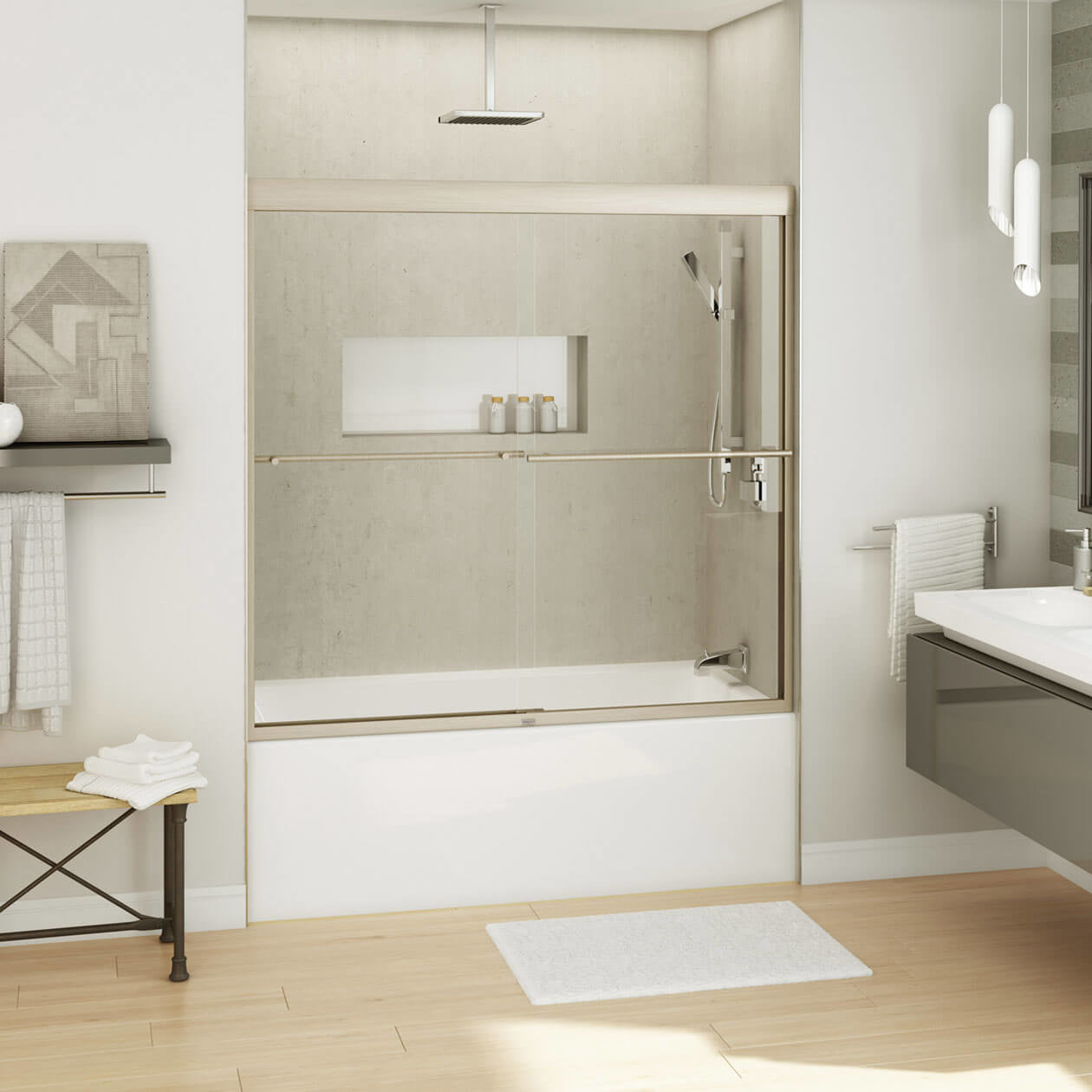 Maax Kameleon SC 55-59 x 57 in. 6 mm Bypass Tub Door