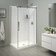 Maax Halo Pro 48 x 36 x 78 3/4 in. 8mm Sliding Shower Door for Corner Installation with Clear glass