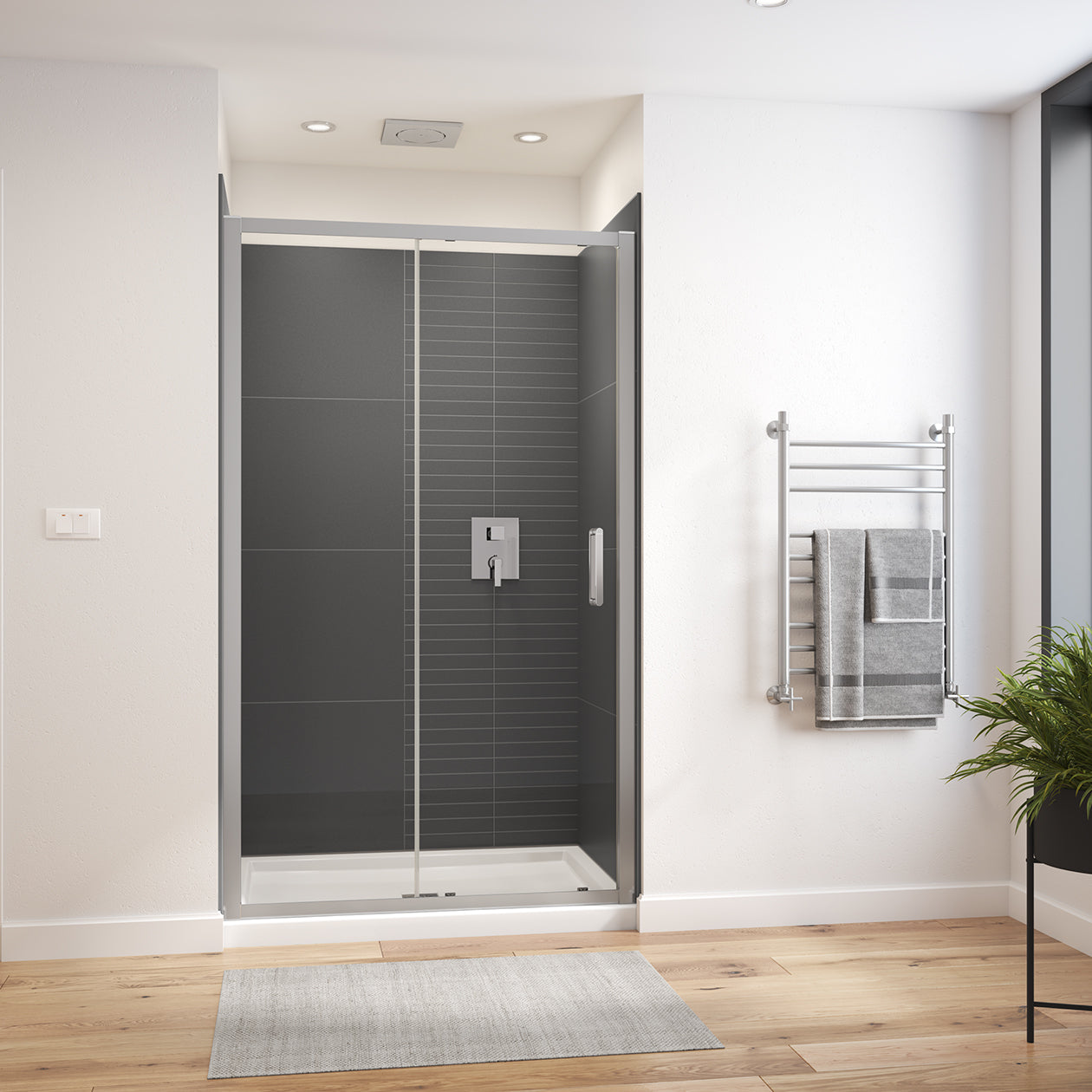 Maax Connect Pro 45-46 ½ x 76 in. 6mm Sliding Shower Door