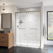 Maax Uptown 56-59 x 76 in. 8 mm Bypass Shower Door for Alcove Installation with Clear glass