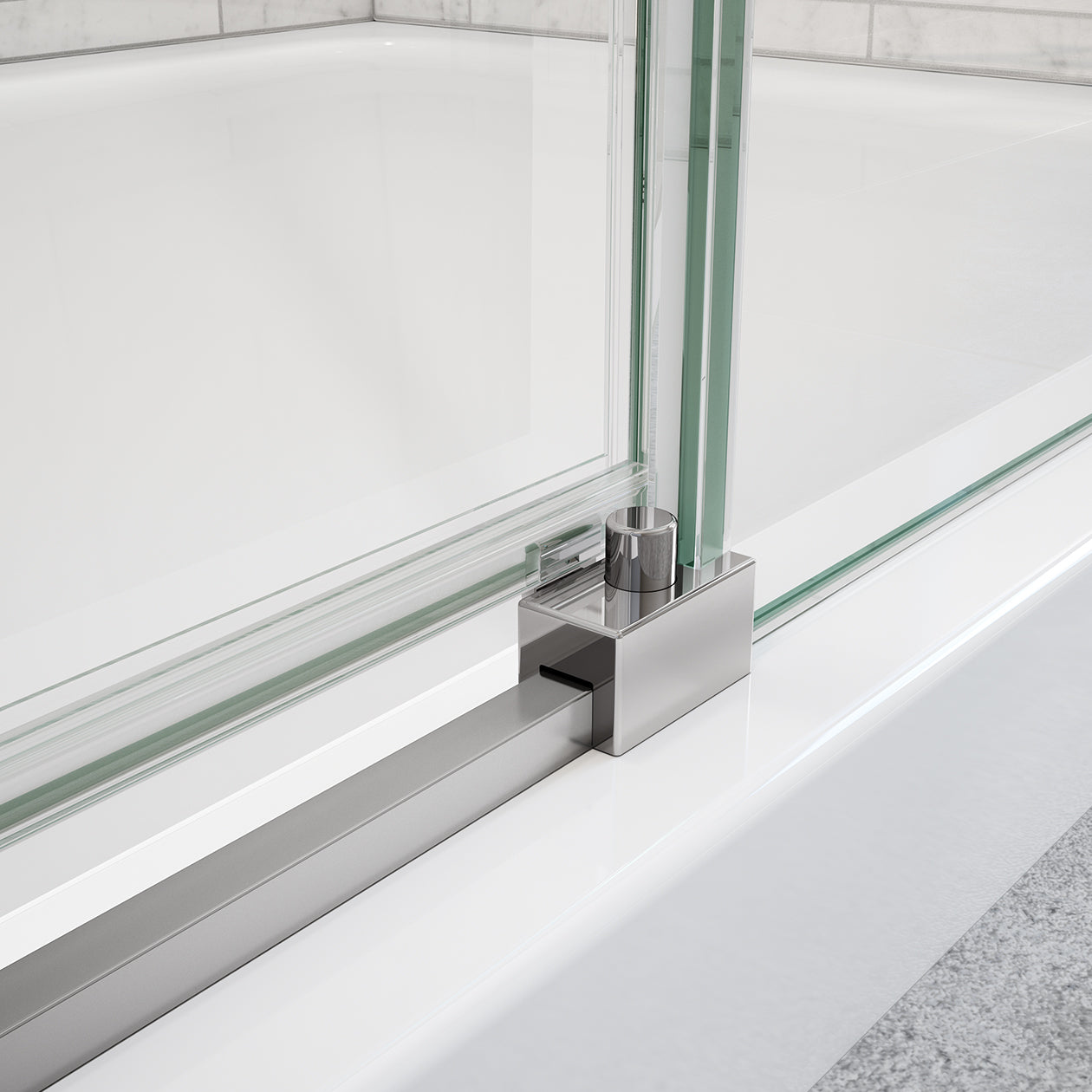 Maax Uptown 44-47 x 76 in. 8 mm Sliding Shower Door for Alcove Installation with Clear glass