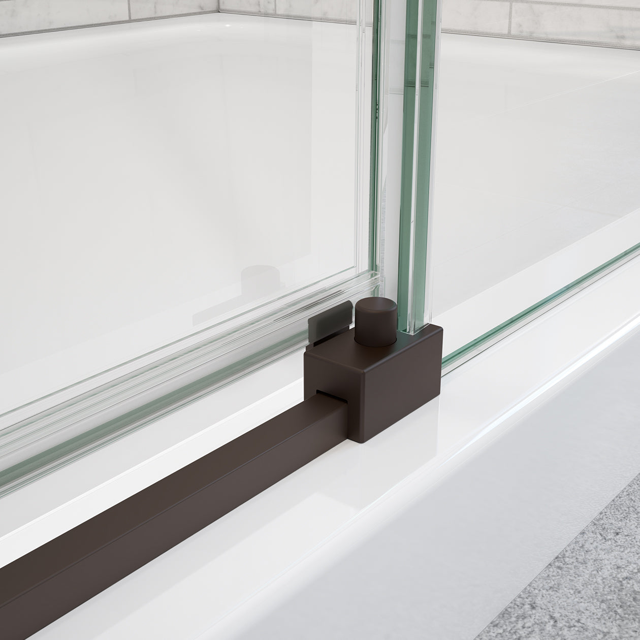 Maax Uptown 44-47 x 76 in. 8 mm Sliding Shower Door for Alcove Installation with Clear glass