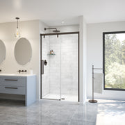 Maax Uptown 44-47 x 76 in. 8 mm Sliding Shower Door for Alcove Installation with Clear glass