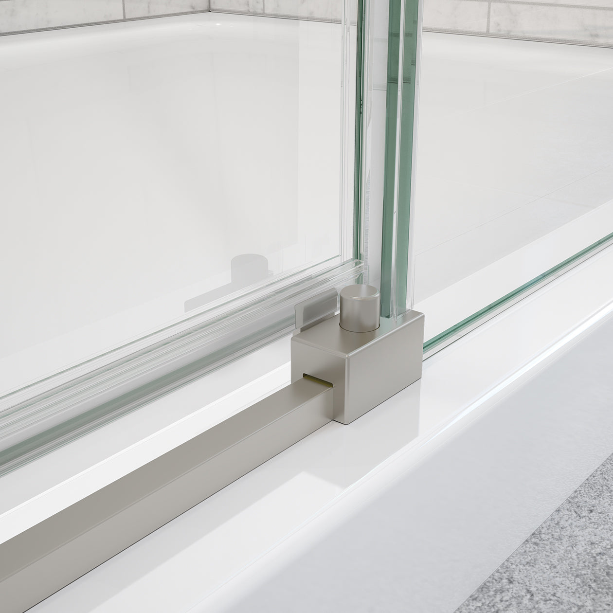 Maax Uptown 44-47 x 76 in. 8 mm Sliding Shower Door for Alcove Installation with Clear glass