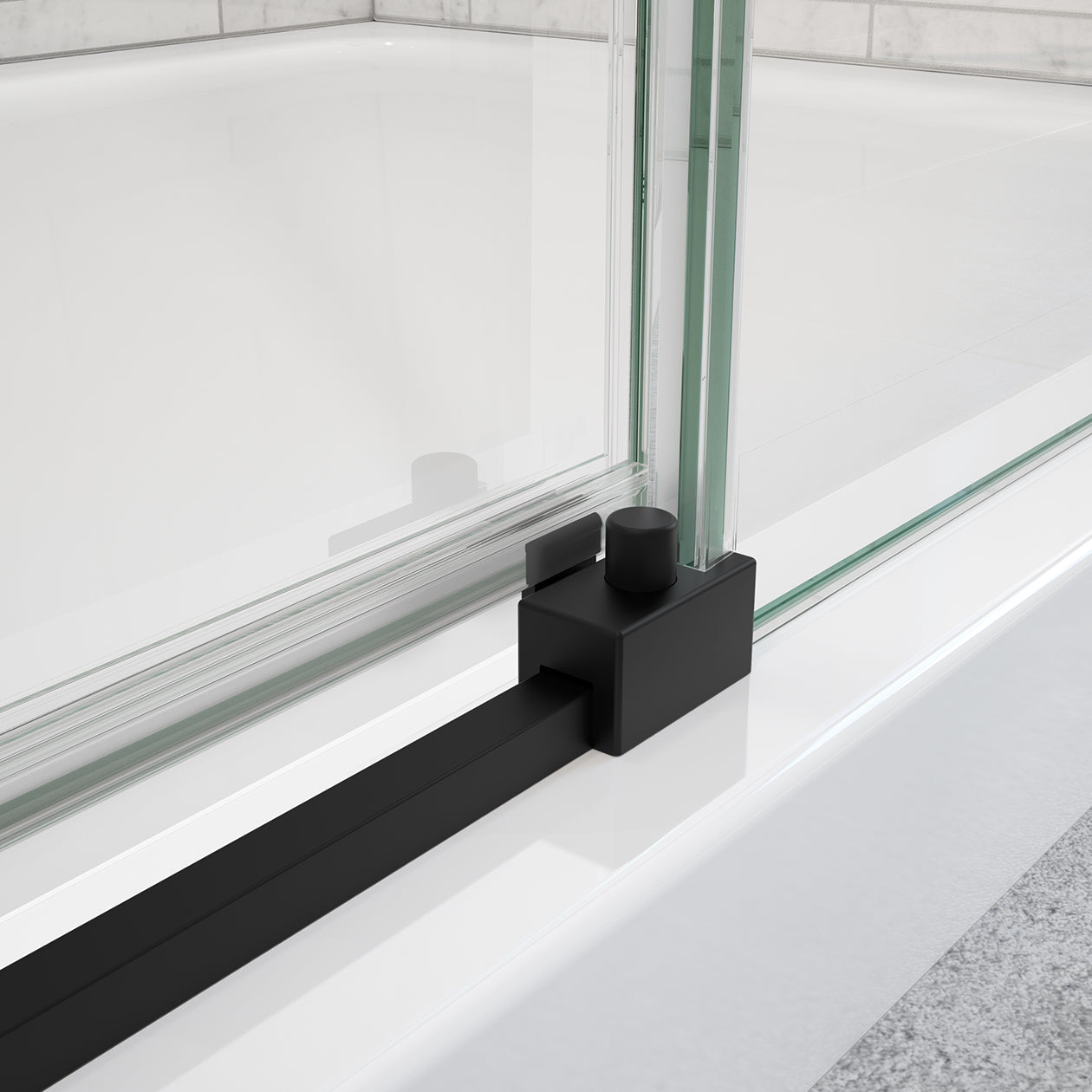 Maax Uptown 44-47 x 76 in. 8 mm Sliding Shower Door for Alcove Installation with Clear glass
