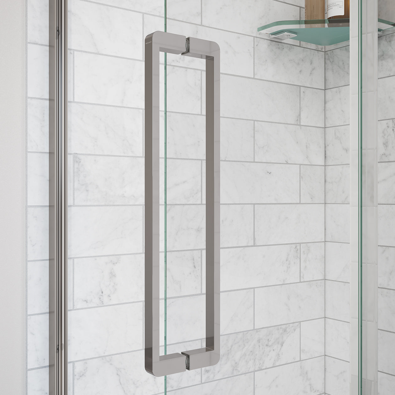 Maax Uptown 57-59 x 76 in. 8 mm Pivot Shower Door for Alcove Installation with Clear glass