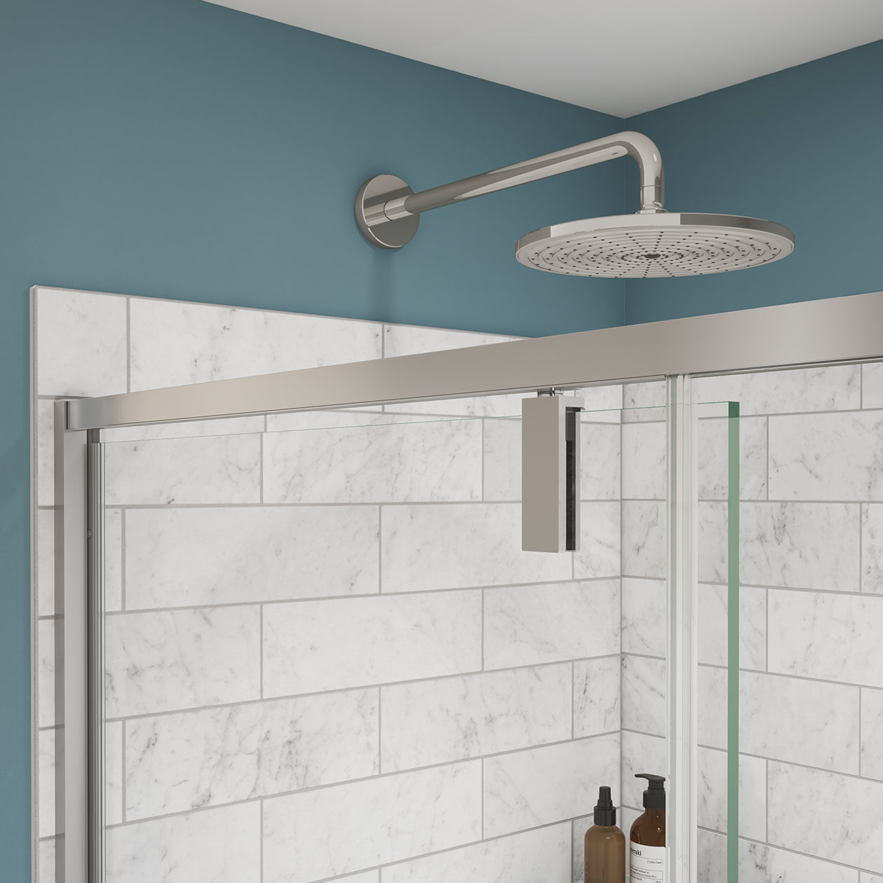 Maax Uptown 57-59 x 76 in. 8 mm Pivot Shower Door for Alcove Installation with Clear glass