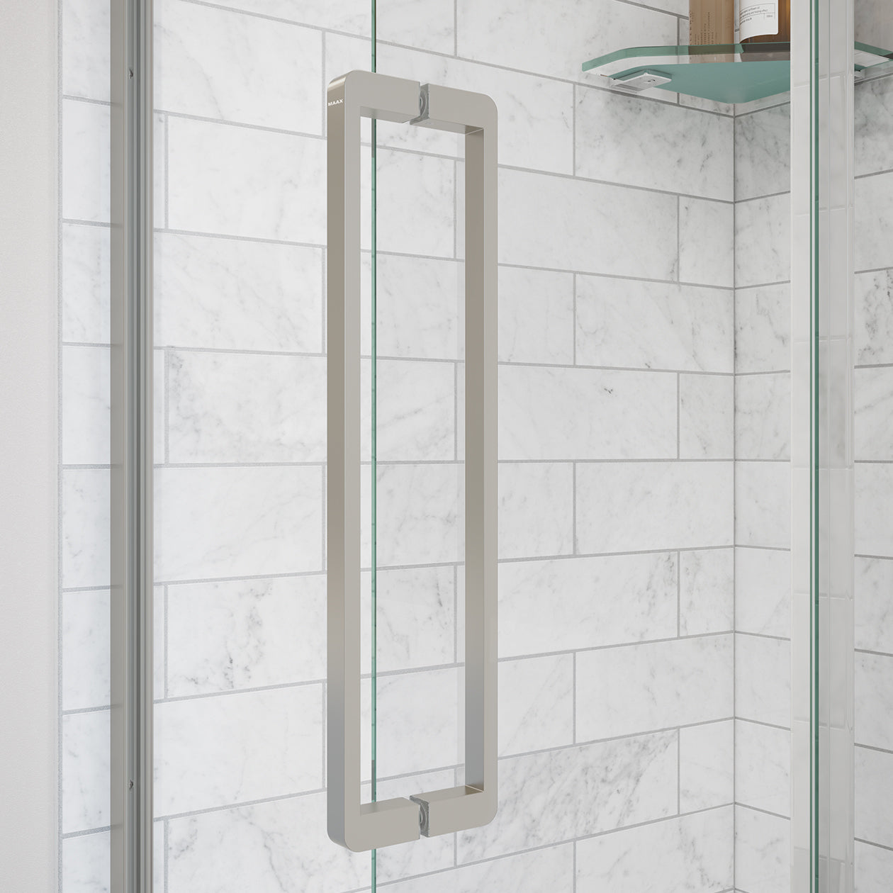 Maax Uptown 57-59 x 76 in. 8 mm Pivot Shower Door for Alcove Installation with Clear glass