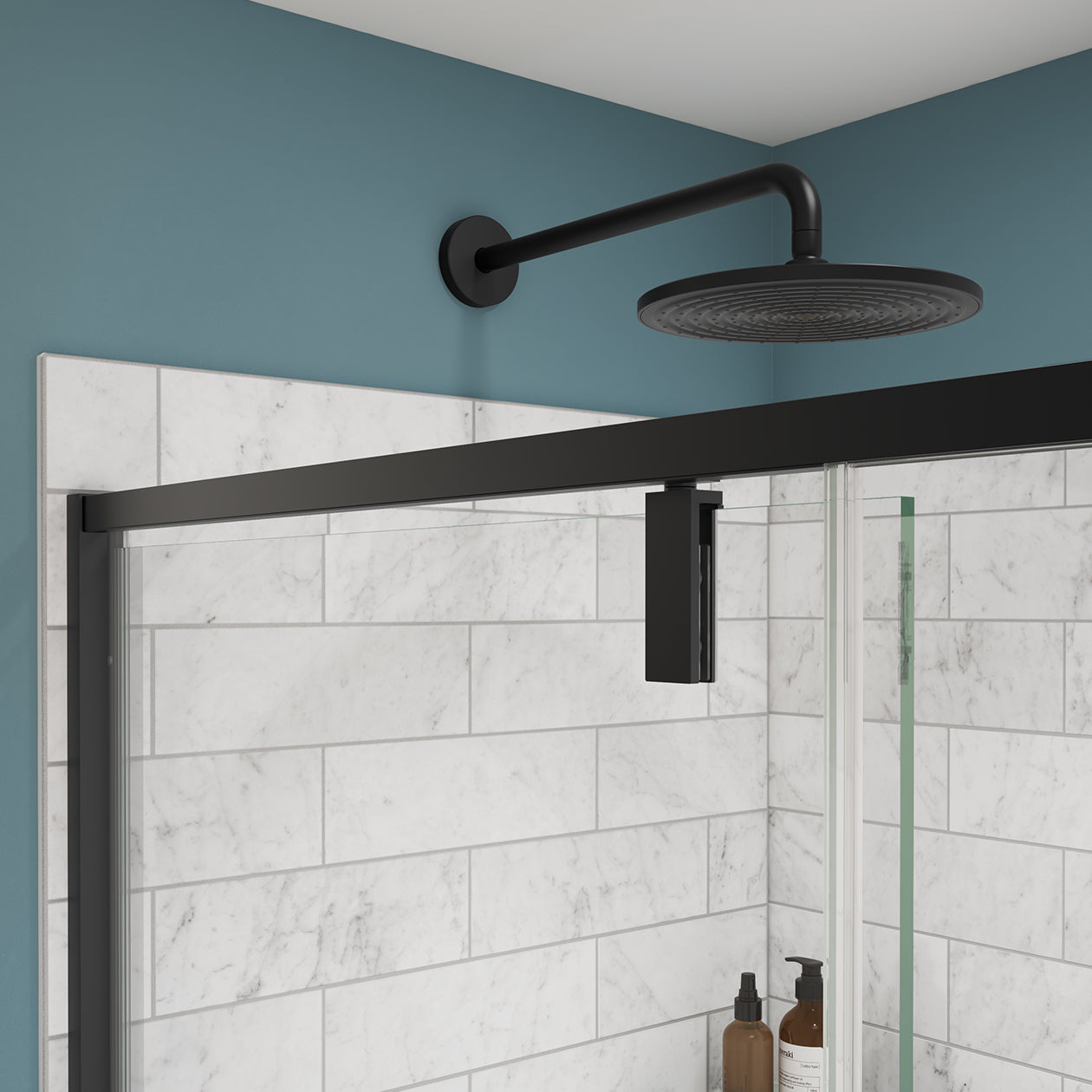 Maax Uptown 57-59 x 76 in. 8 mm Pivot Shower Door for Alcove Installation with Clear glass