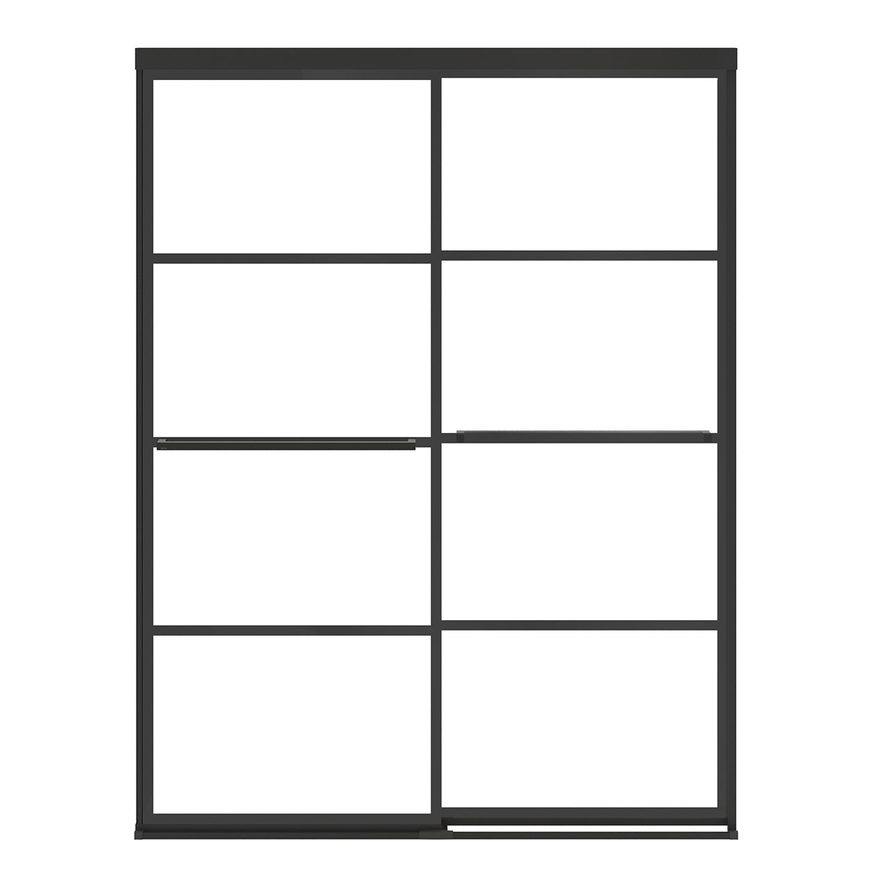 Maax Incognito 76 Shaker 56-59 x 76 in. 8mm Bypass Shower Door for Alcove Installation with Shaker glass