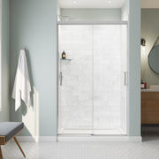 Maax Incognito 76 44-47 x 76 in. 8mm Bypass Shower Door for Alcove Installation with Clear glass
