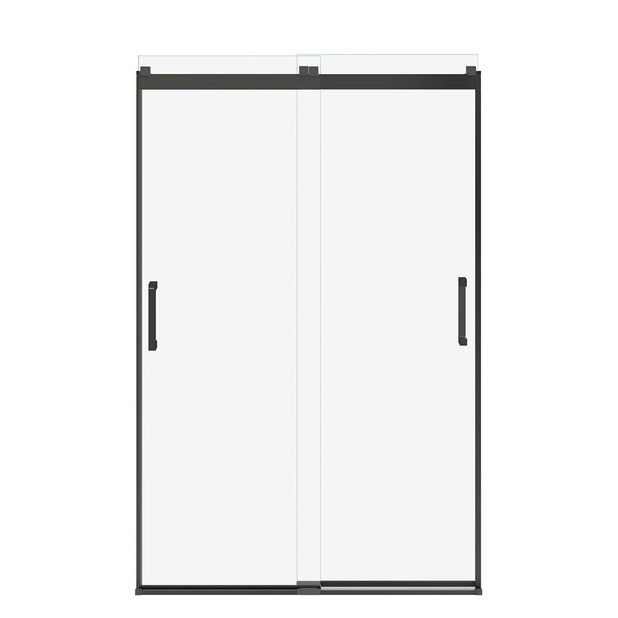 Maax Revelation Square 44-47 x 70 ½-73 in. 8mm Bypass Shower Door for Alcove Installation with Clear glass in Brushed Nickel