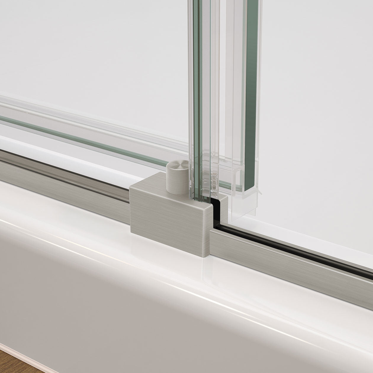 Maax Nebula 44 ½-46 ½ x 78 ¾ in. 8mm Sliding Shower Door for Alcove Installation with Clear glass