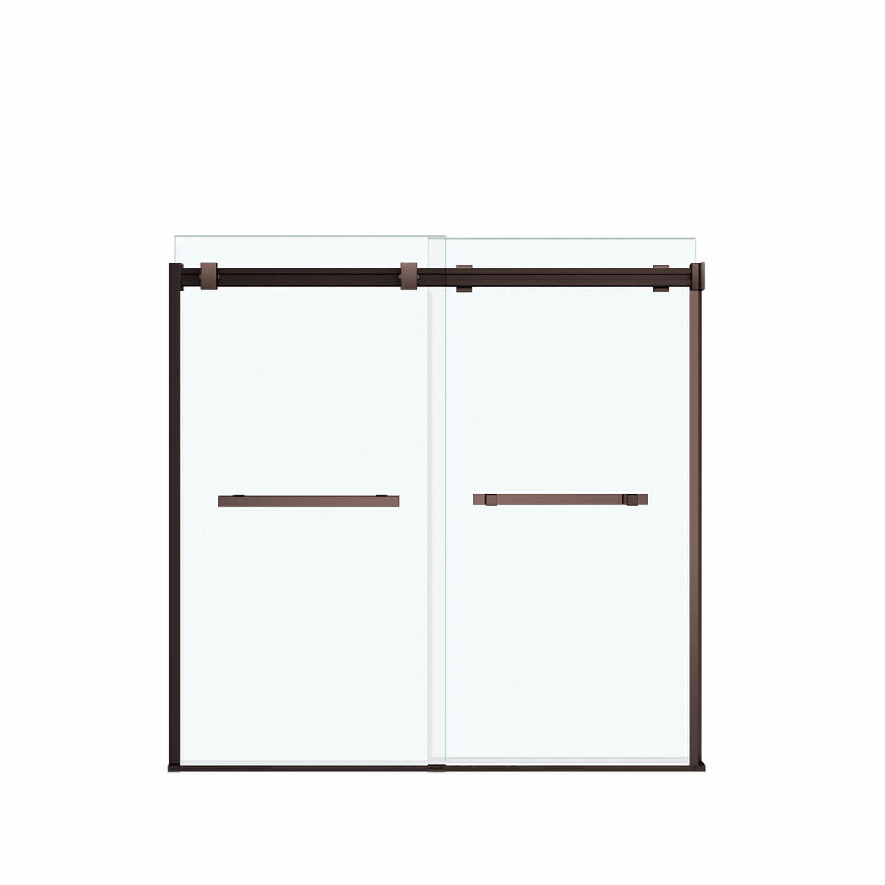 Maax Duel 56-59 x 55 ½ x 59 in. 8 mm Bypass Tub Door for Alcove Installation with Clear glass