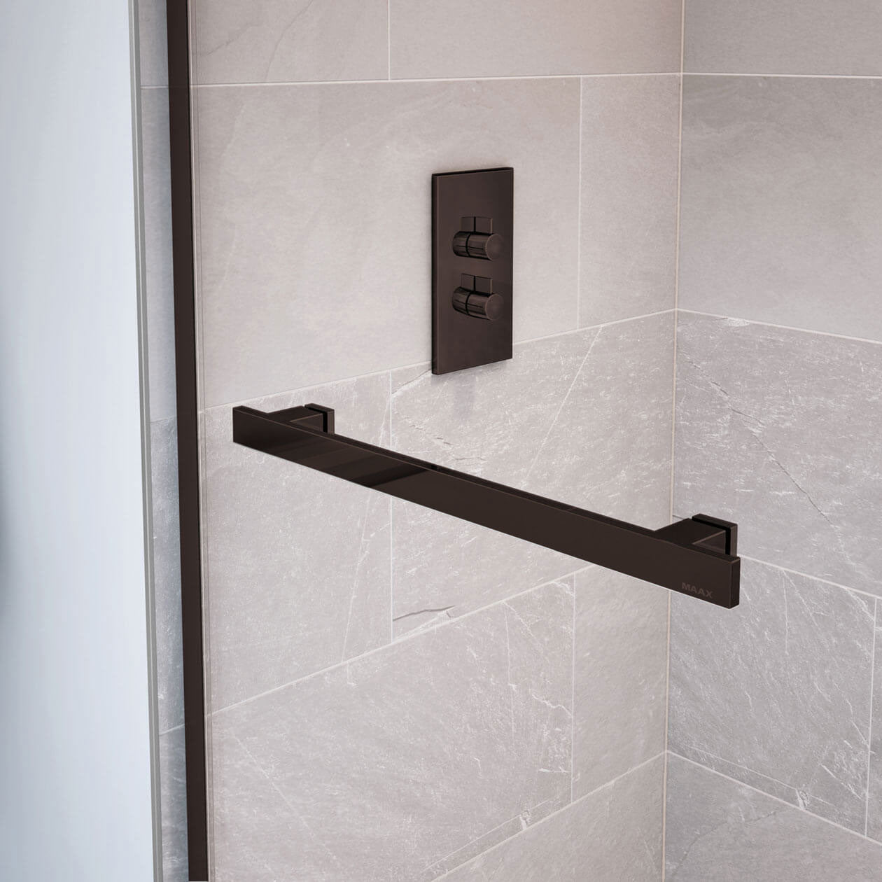 Maax Duel 56-59 x 55 ½ x 59 in. 8 mm Bypass Tub Door for Alcove Installation with Clear glass