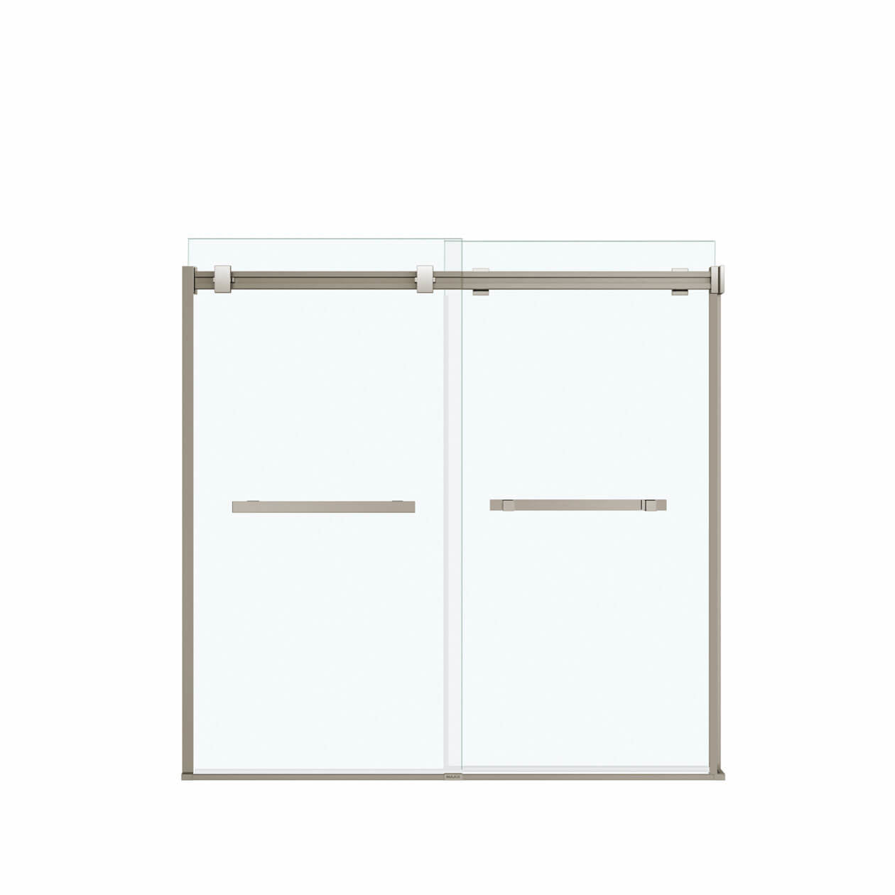 Maax Duel 56-59 x 55 ½ x 59 in. 8 mm Bypass Tub Door for Alcove Installation with Clear glass