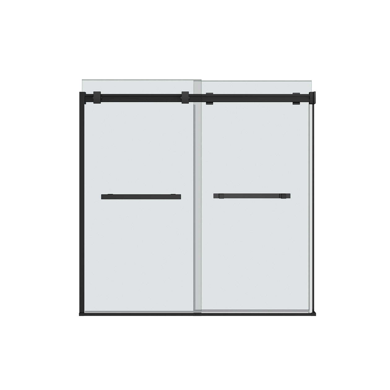 Maax Duel 56-59 x 55 ½ x 59 in. 8 mm Bypass Tub Door for Alcove Installation with Clear glass
