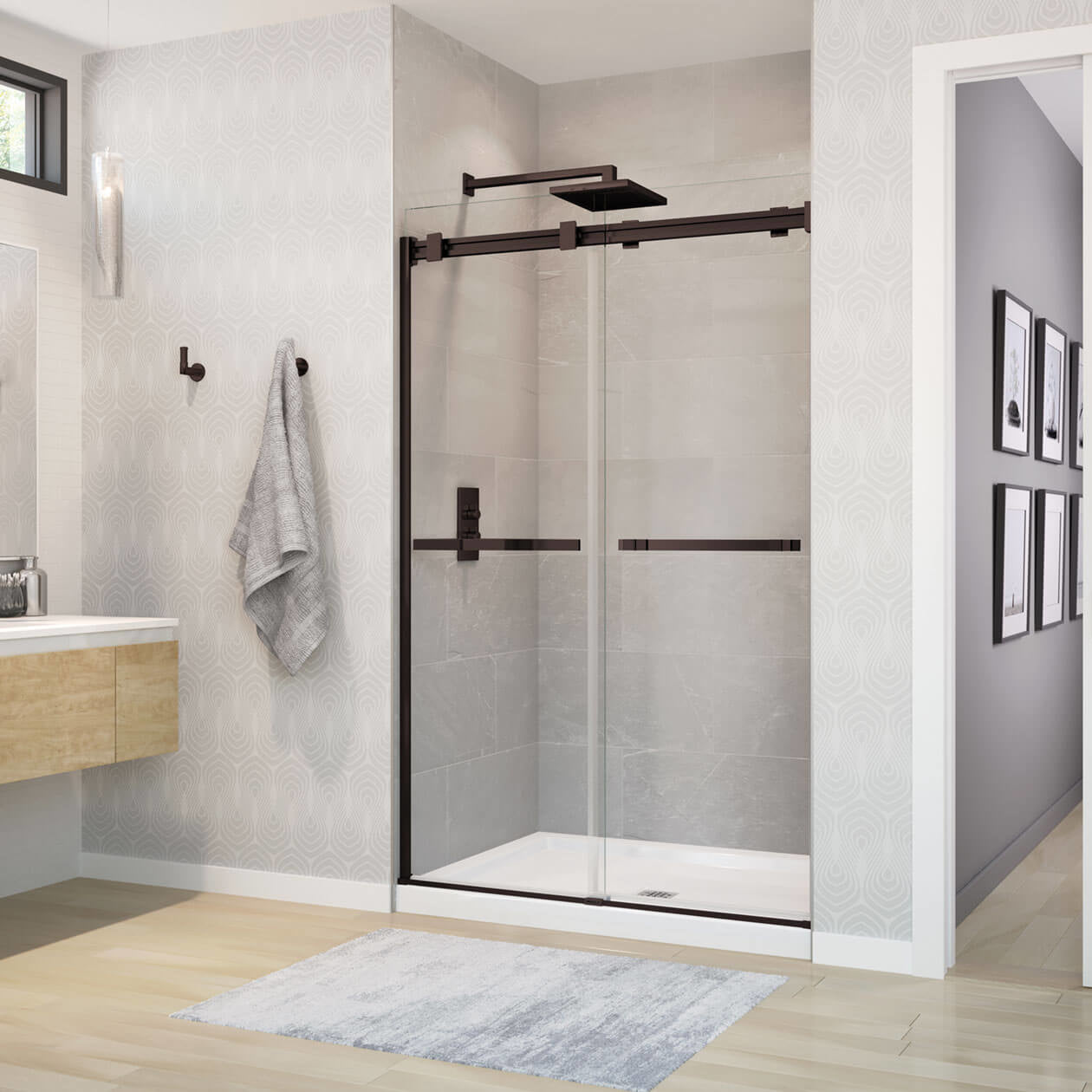 Maax Duel 44-47 x 70 ½-74 in. 8 mm Bypass Shower Door